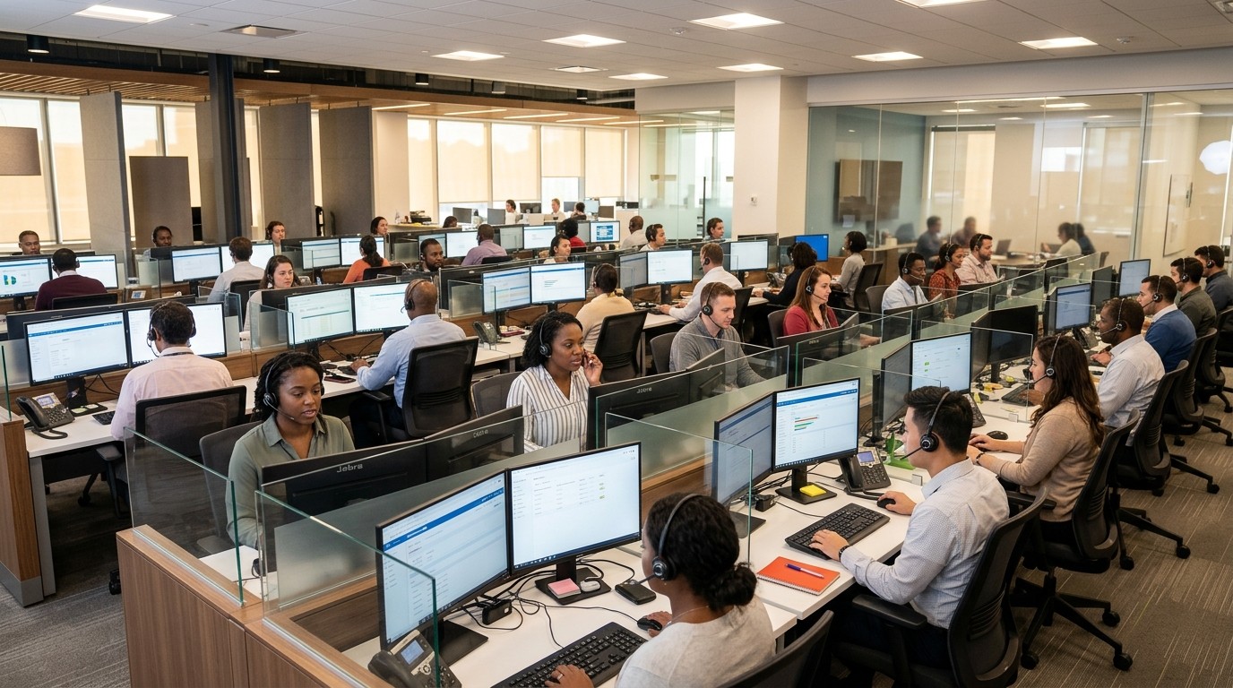 Professional call center team